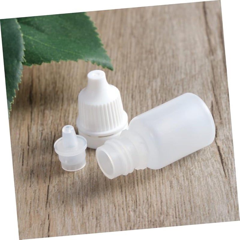 10 Sets 5ml Plastic Mini Dropper Bottles White Squeezable Essential Oil Storage - Image 2